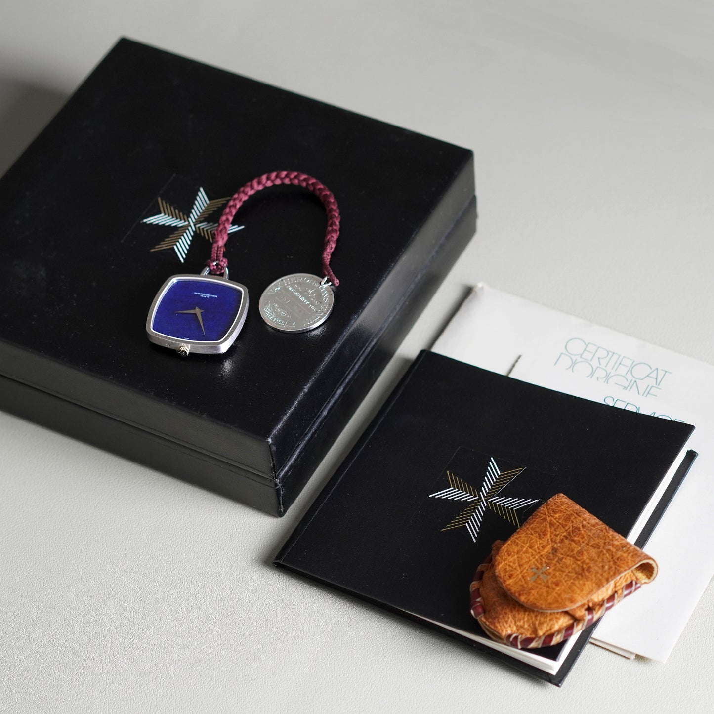 Vacheron Constantin Fob Watch with Lapis Lazuli dial, White Gold