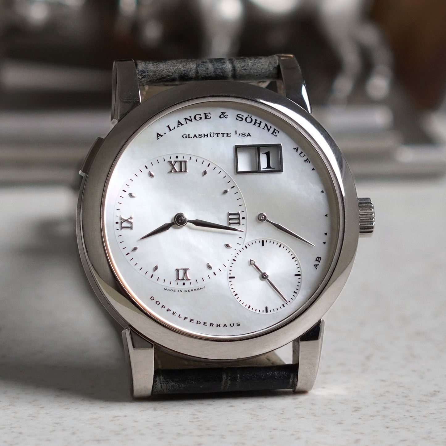 A. Lange & Sohne Lange 1 "Soiree", Mother of Pearl dial, White Gold