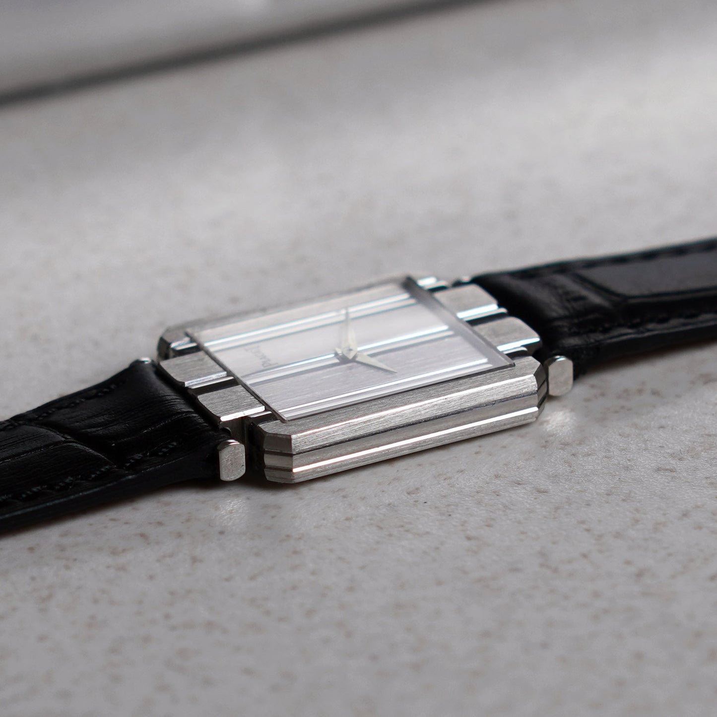 Piaget Polo with Vertical Ribbed Dial, Manual Wind, White Gold