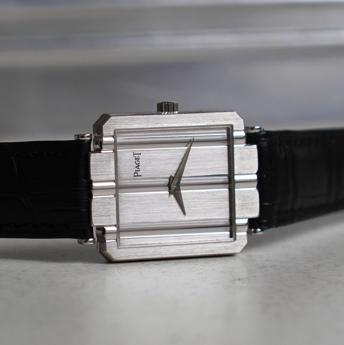 Piaget Polo with Vertical Ribbed Dial, Manual Wind, White Gold
