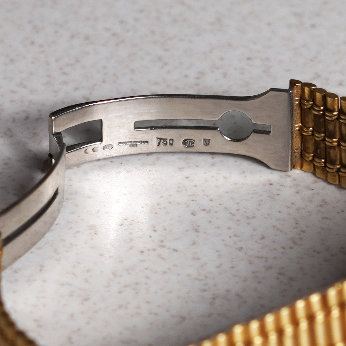 Audemars Piguet Bamboo, Diamond-set with Horizontal Bars Dial, Yellow Gold