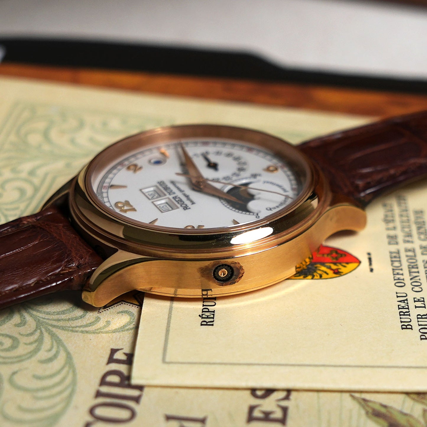 Roger Dubuis H37 Hommage Perpetual Calendar with Moonphase and Leap Year Indication, Rose Gold