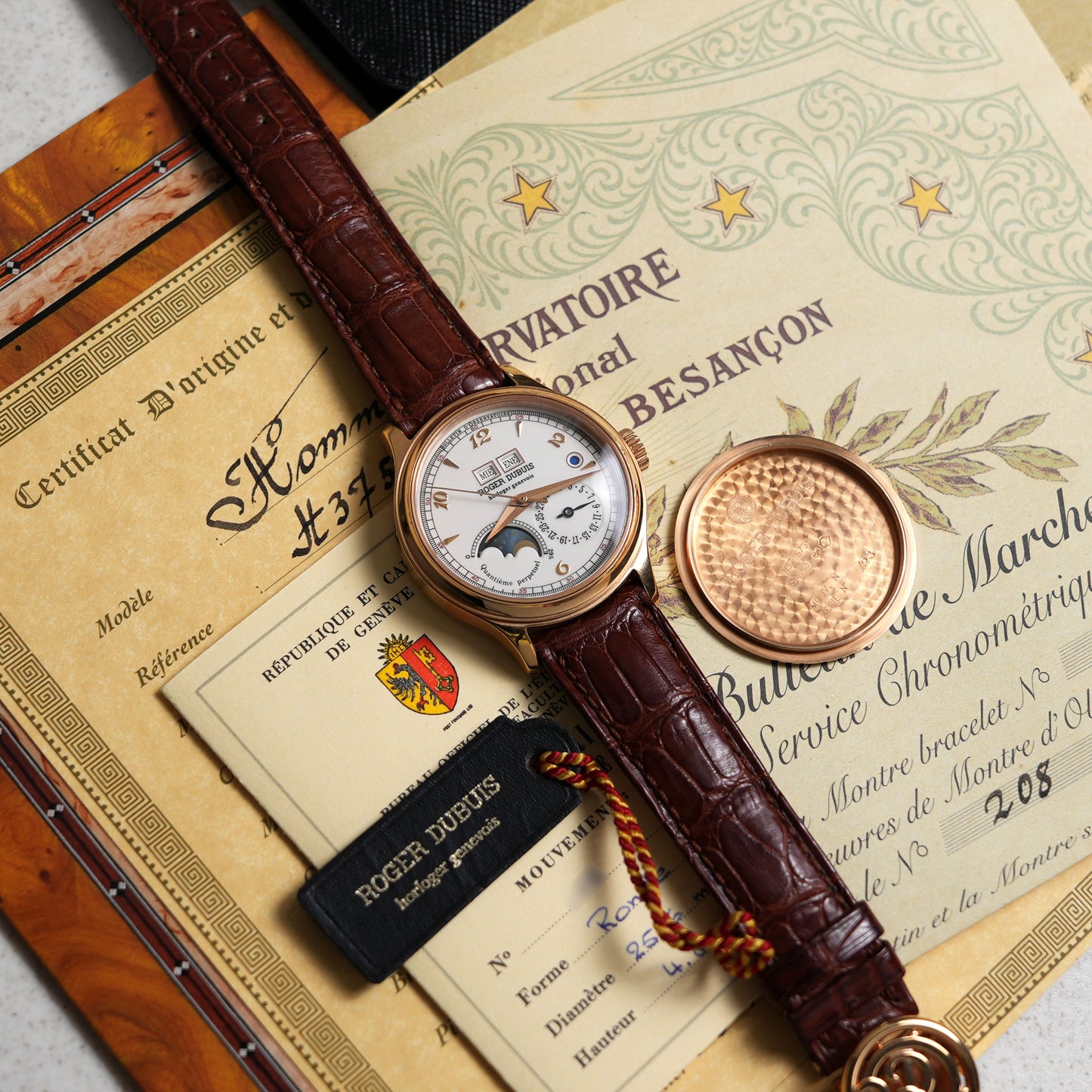 Roger Dubuis H37 Hommage Perpetual Calendar with Moonphase and Leap Year Indication, Rose Gold