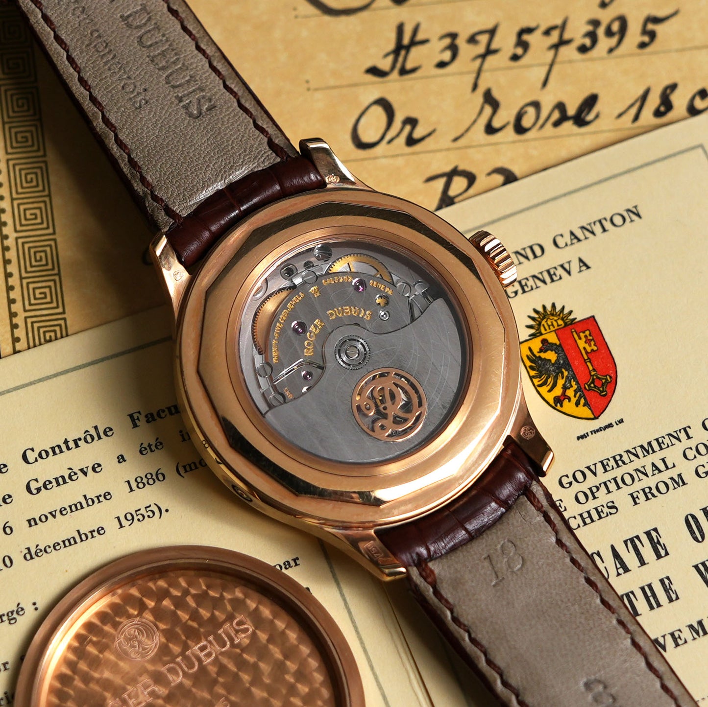 Roger Dubuis H37 Hommage Perpetual Calendar with Moonphase and Leap Year Indication, Rose Gold