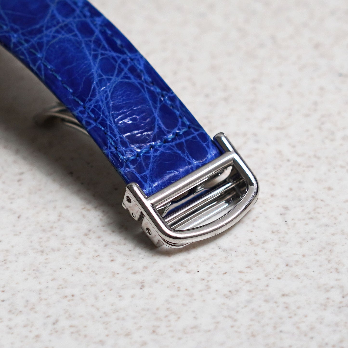 Cartier Pasha, Lapis Lazuli Dial and Diamond Grill, White Gold