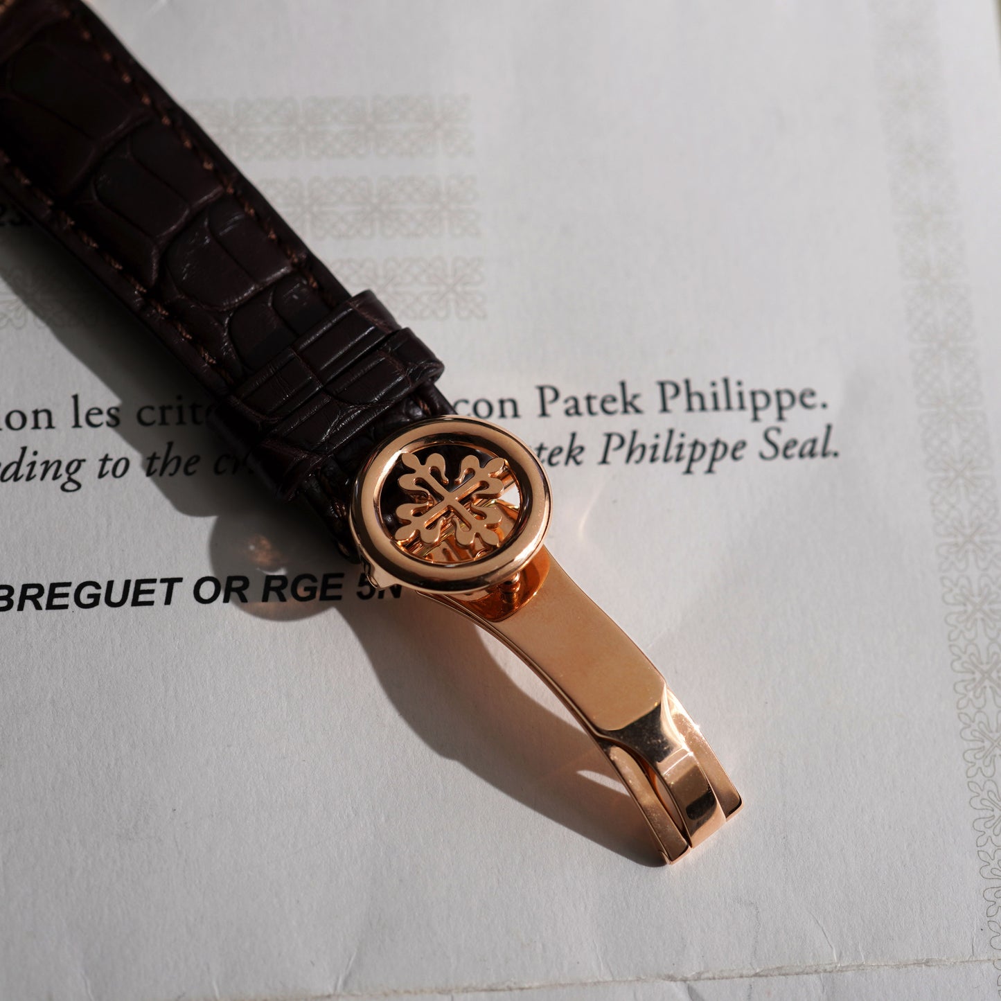 Patek Philippe Perpetual Calendar, Signed Tiffany & Co., Ref. 5327R, Rose Gold