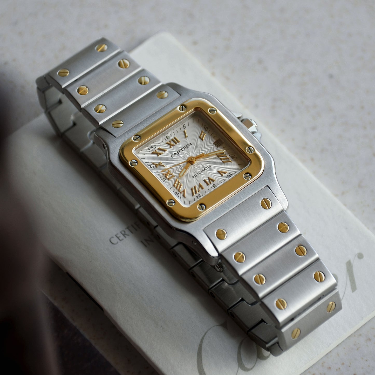 Cartier Santos Galbee 20th Anniversary Edition, Steel and Yellow Gold