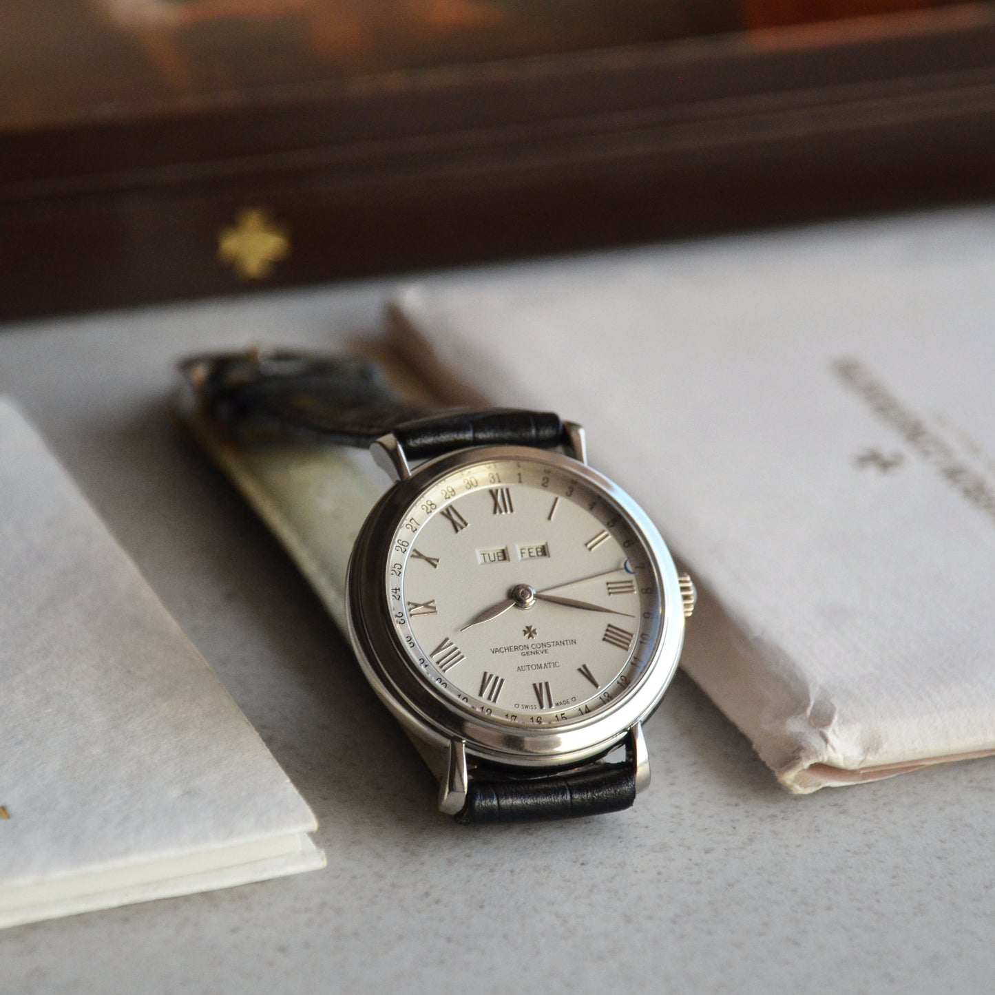 Vacheron Constantin Les Historiques Triple Calendar, White Gold