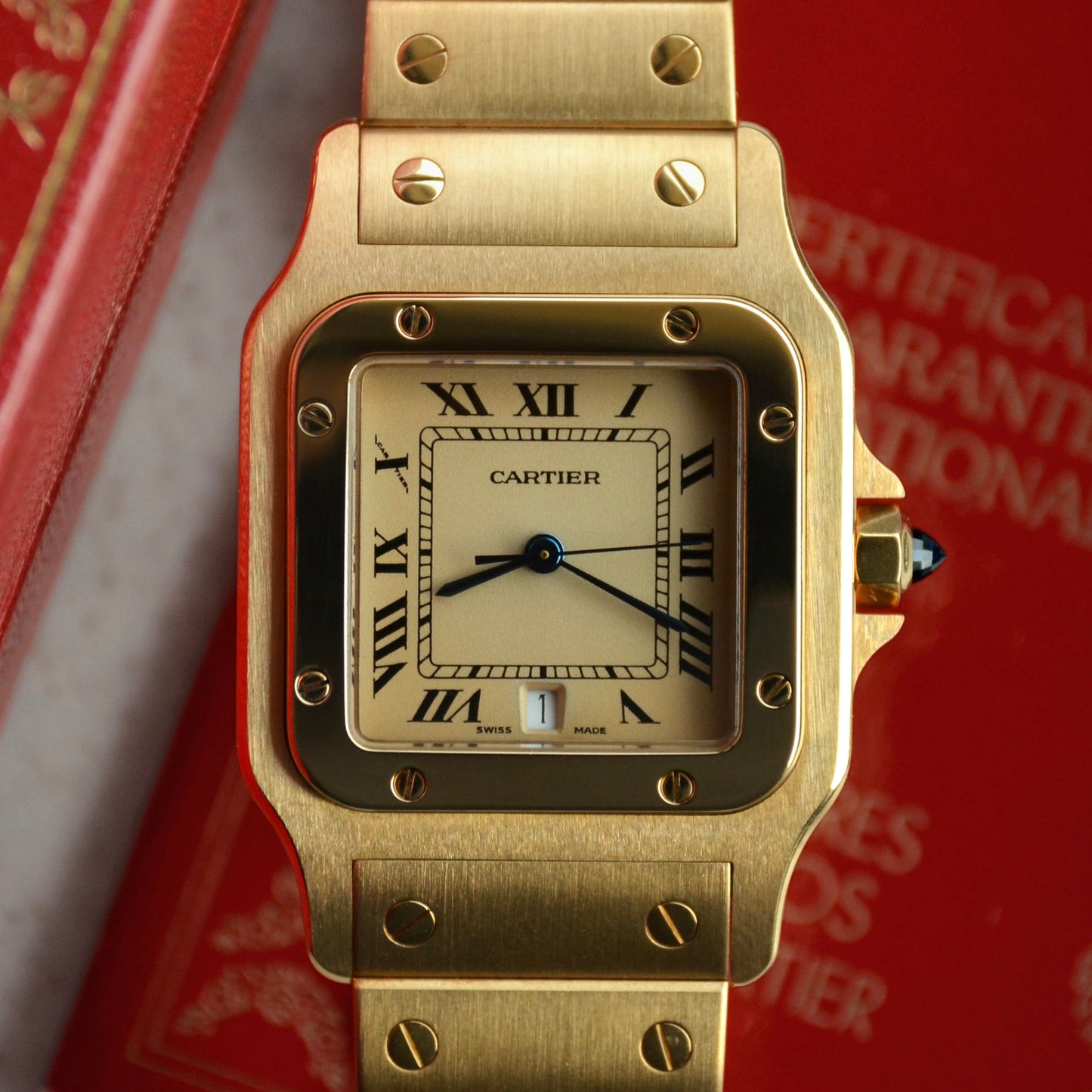 Cartier Santos Galbee Men's Size, Yellow Gold