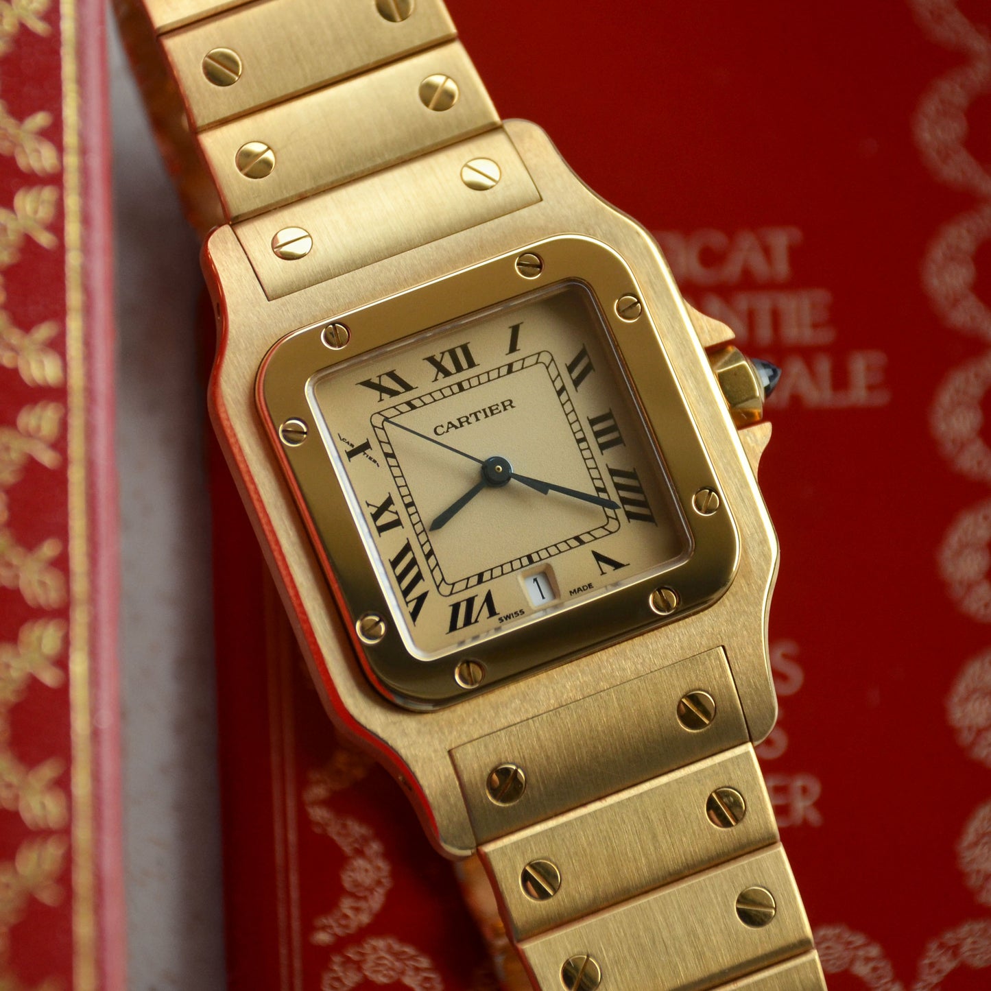 Cartier Santos Galbee Men's Size, Yellow Gold