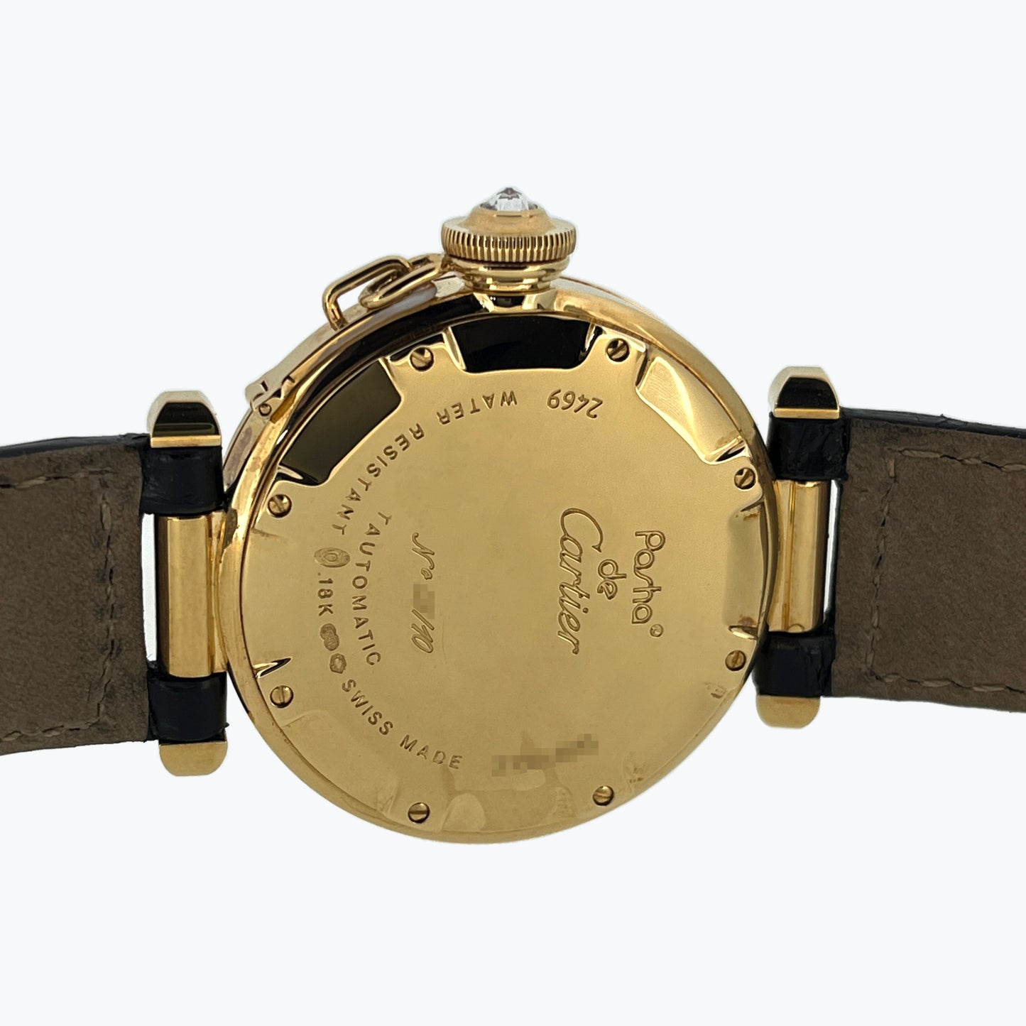 Cartier Limited Pasha with Cloisonné Enamel Dial Phoenix Motif, Yellow Gold and Diamond-Set