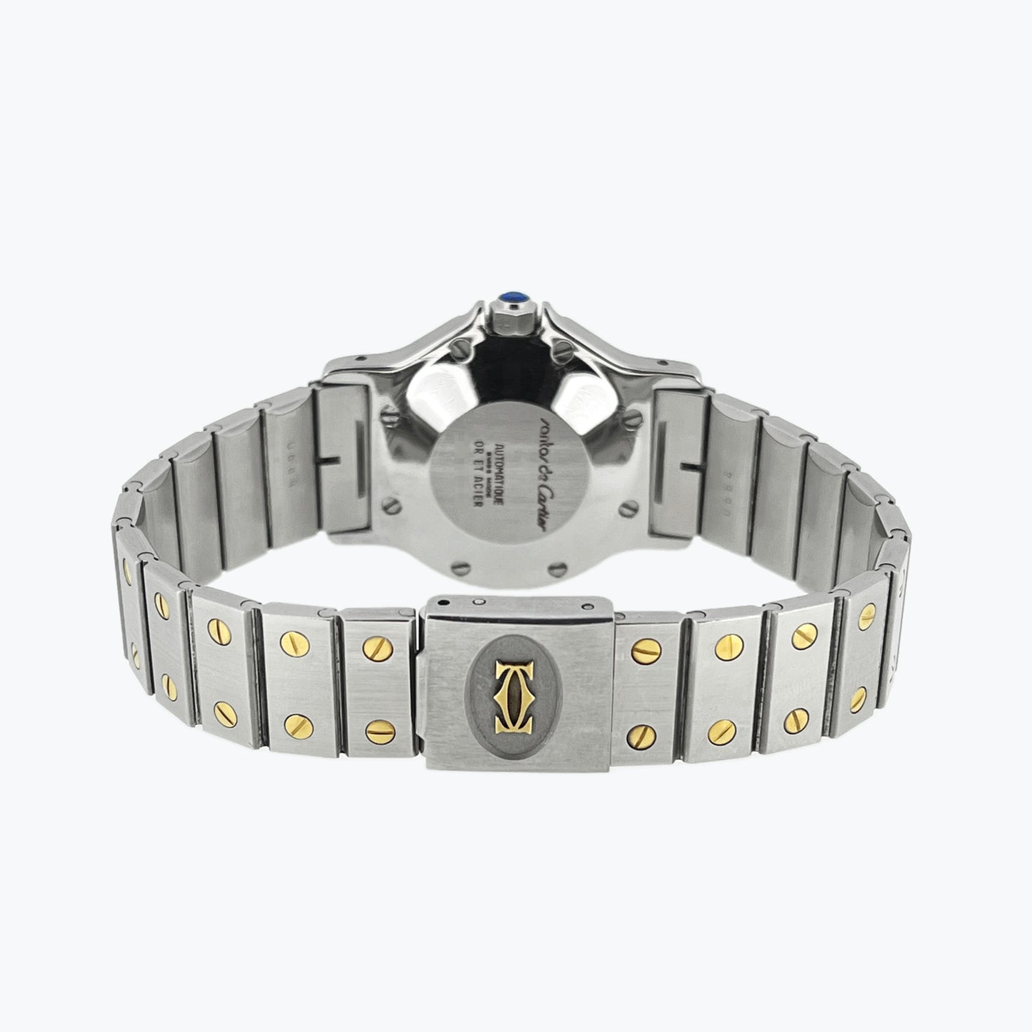 Cartier Santos Octagon Automatic, Steel and Yellow Gold