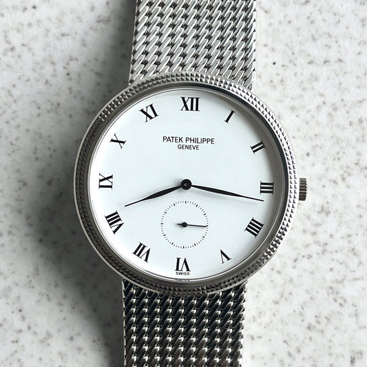 Patek Philippe Calatrava Bracelet Watch, White Gold