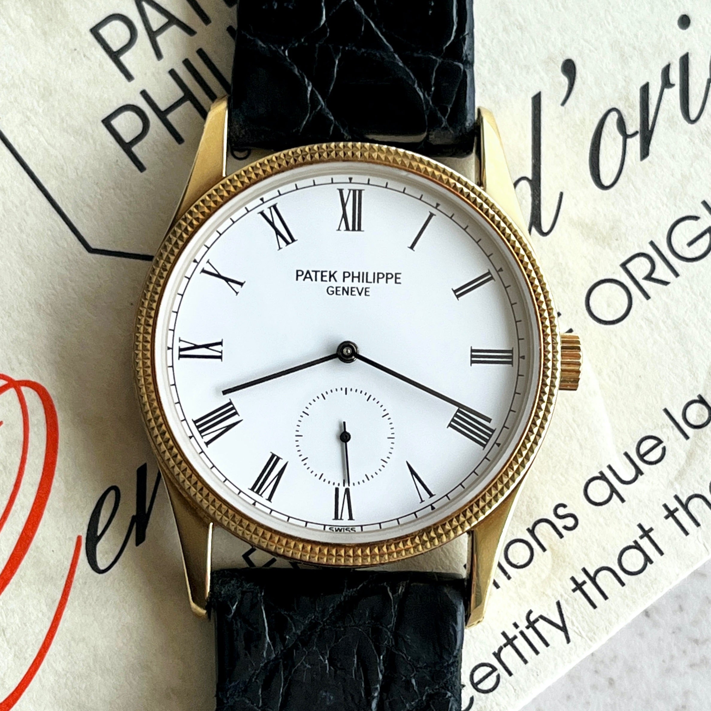 Patek philippe calatrava yellow gold hot sale