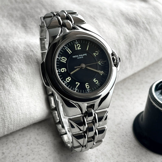 Patek Philippe Sculpture Bracelet Watch, Steel