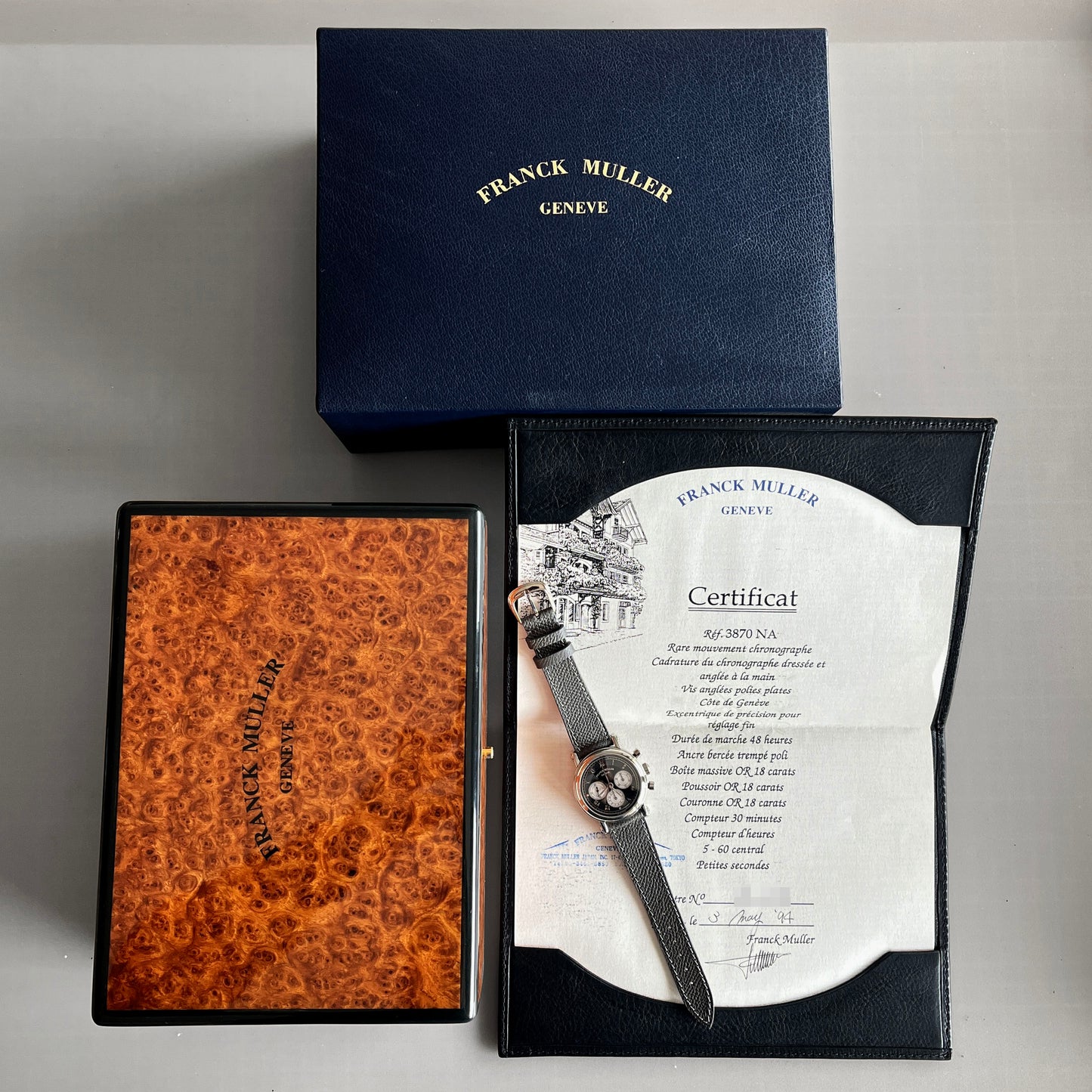 Franck Muller Early Manual Wind Chronograph, White Gold