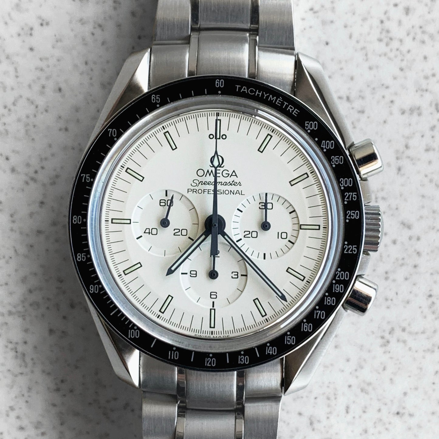 Omega Speedmaster Rare “Italian Albino” Edition, Steel