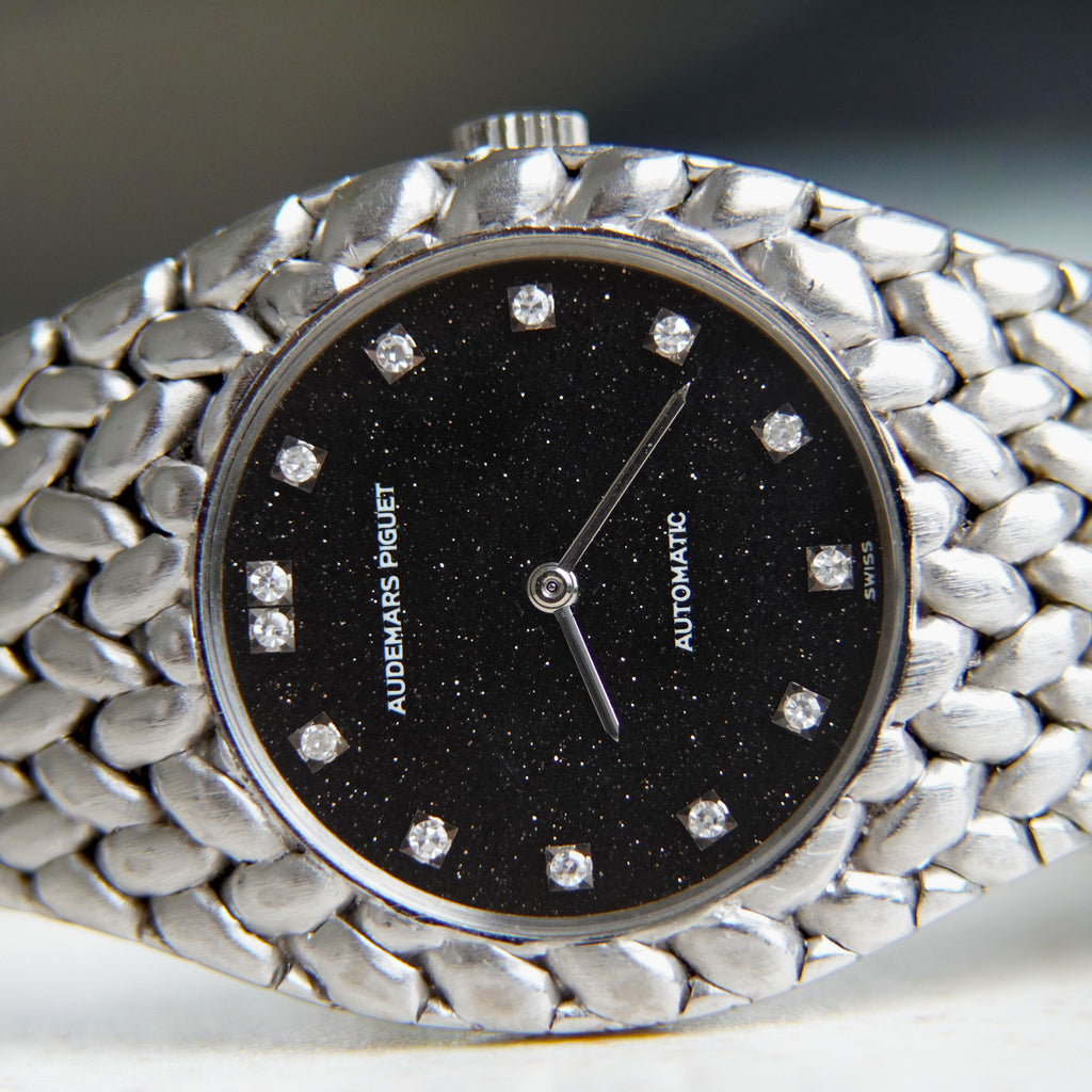 Audemars Piguet Cobra, Aventurine Dial with Diamond Hour Markers, White Gold