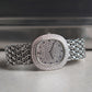 Audemars Piguet Oval-shaped Wristwatch, Diamond Bezel and Pavé Diamond Dial with Sapphires, White Gold