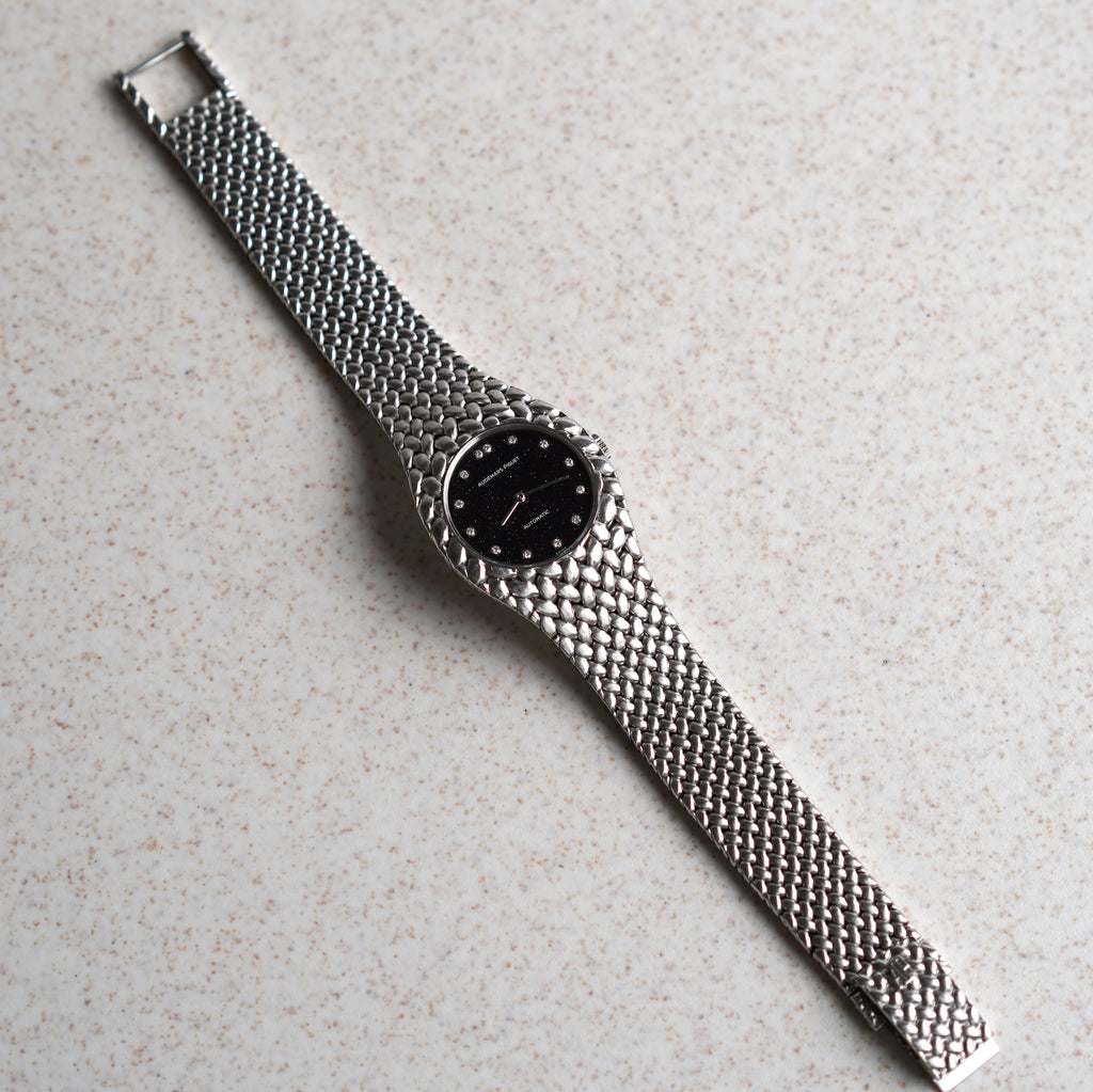 Audemars Piguet Cobra, Aventurine Dial with Diamond Hour Markers, White Gold