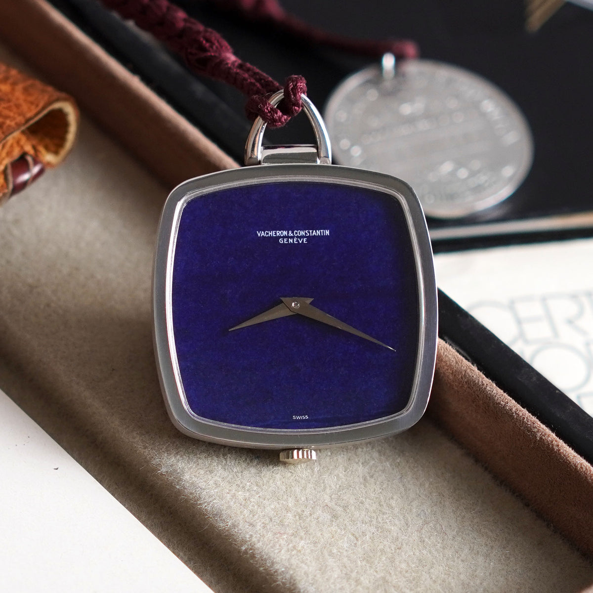 Vacheron Constantin Fob Watch, Lapis Lazuli dial, Ref. 1270, White Gold