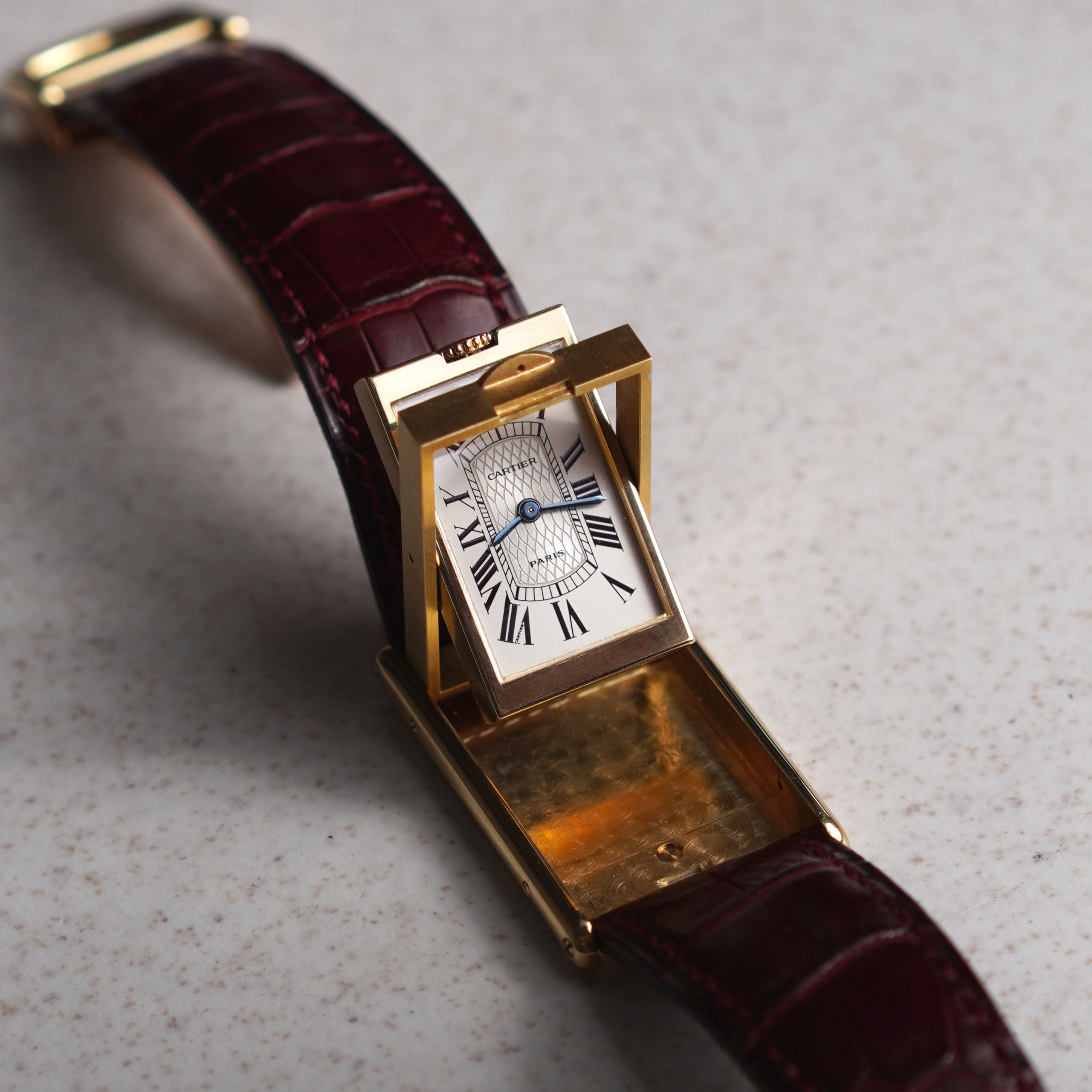 Cartier Tank Basculante 150th Anniversary 'I Love Cartier' Limited Edition, Ref. W1523556, Yellow Gold