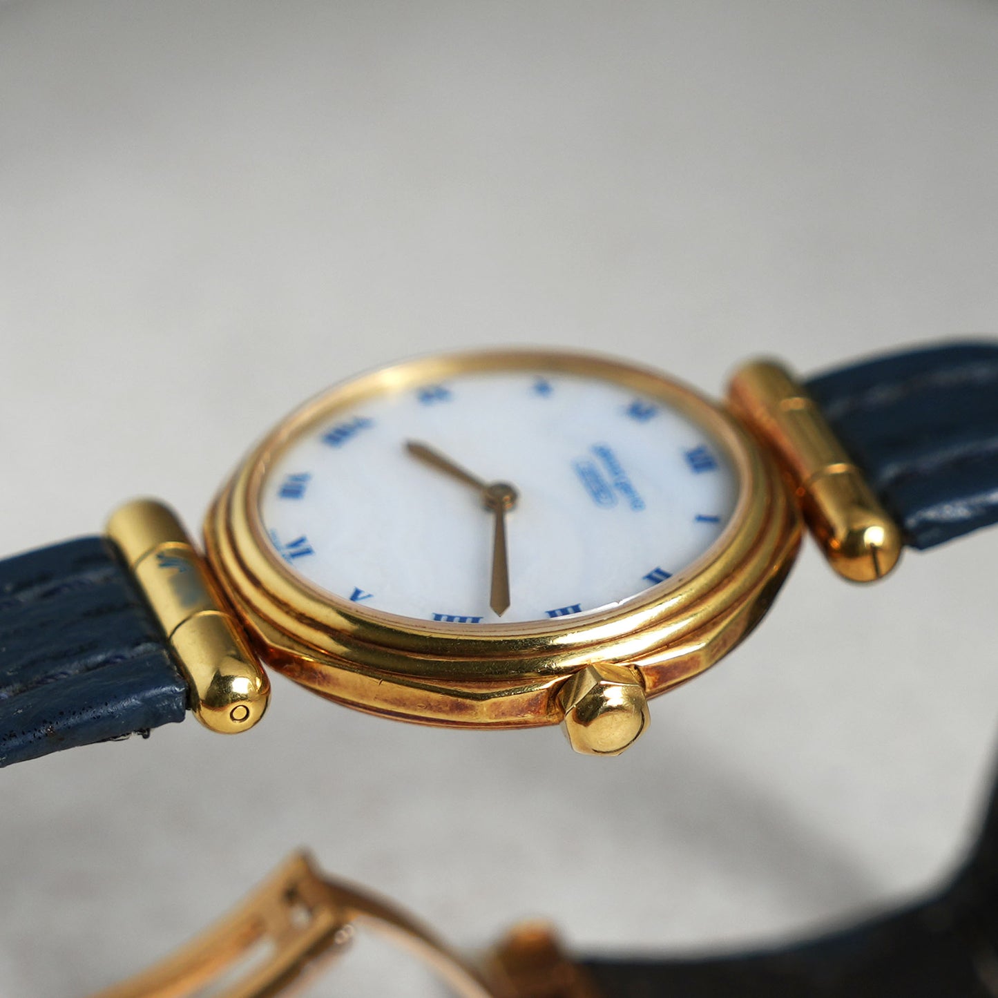 Gerald Genta Octagonal Wristwatch, White Onyx Dial, Yellow Gold
