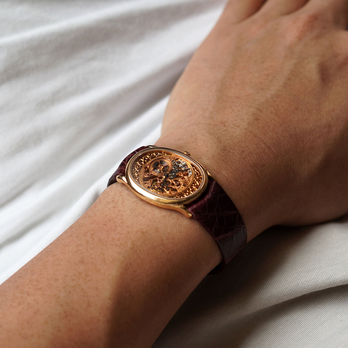 Audemars Piguet Rare Oval Skeleton, Pink Gold