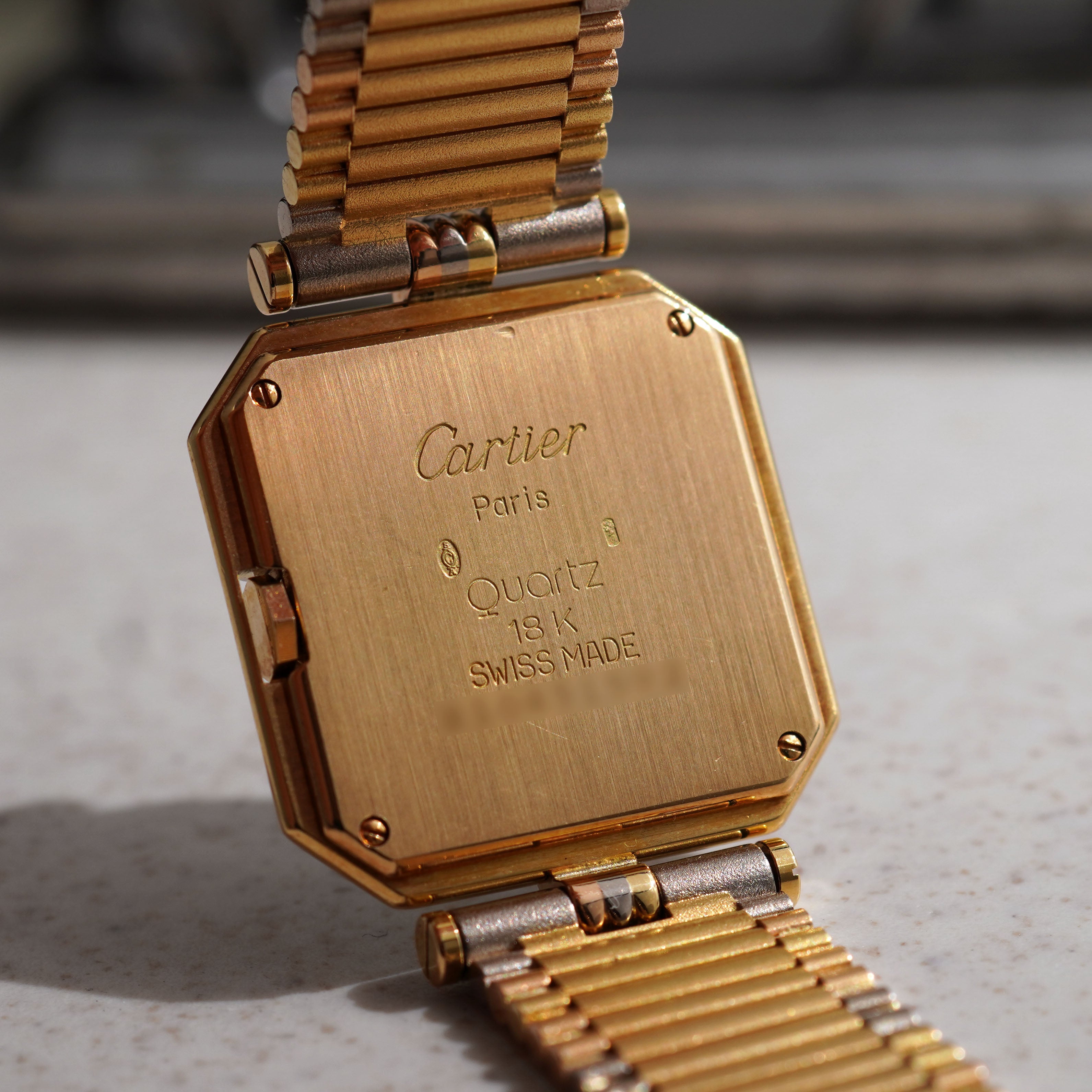 Cartier Ceinture Trinity Bracelet Watch, Yellow, White and Rose Gold