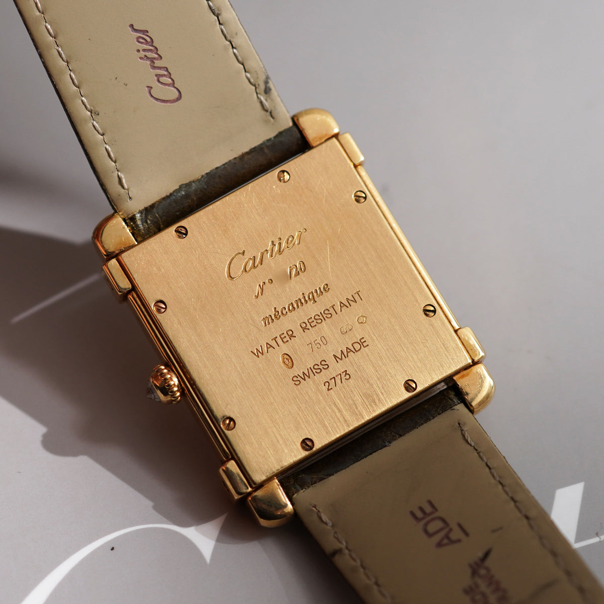 Cartier Limited Edition Large Tank Chinoise, Pavé Diamond Dial and Enamel Panther Motif, Ref. WE300551, Yellow Gold