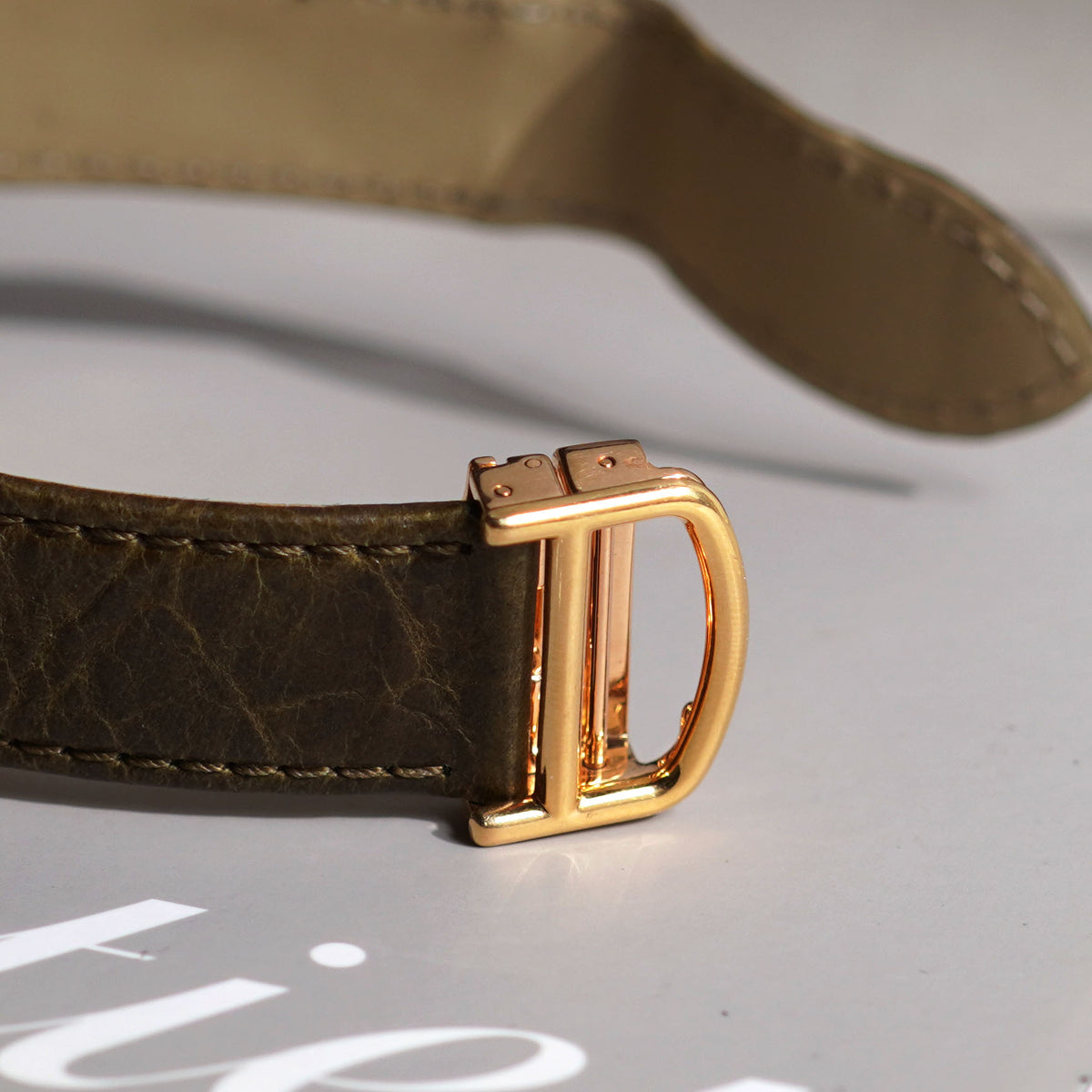 Cartier Limited Edition Large Tank Chinoise, Pavé Diamond Dial and Enamel Panther Motif, Ref. WE300551, Yellow Gold