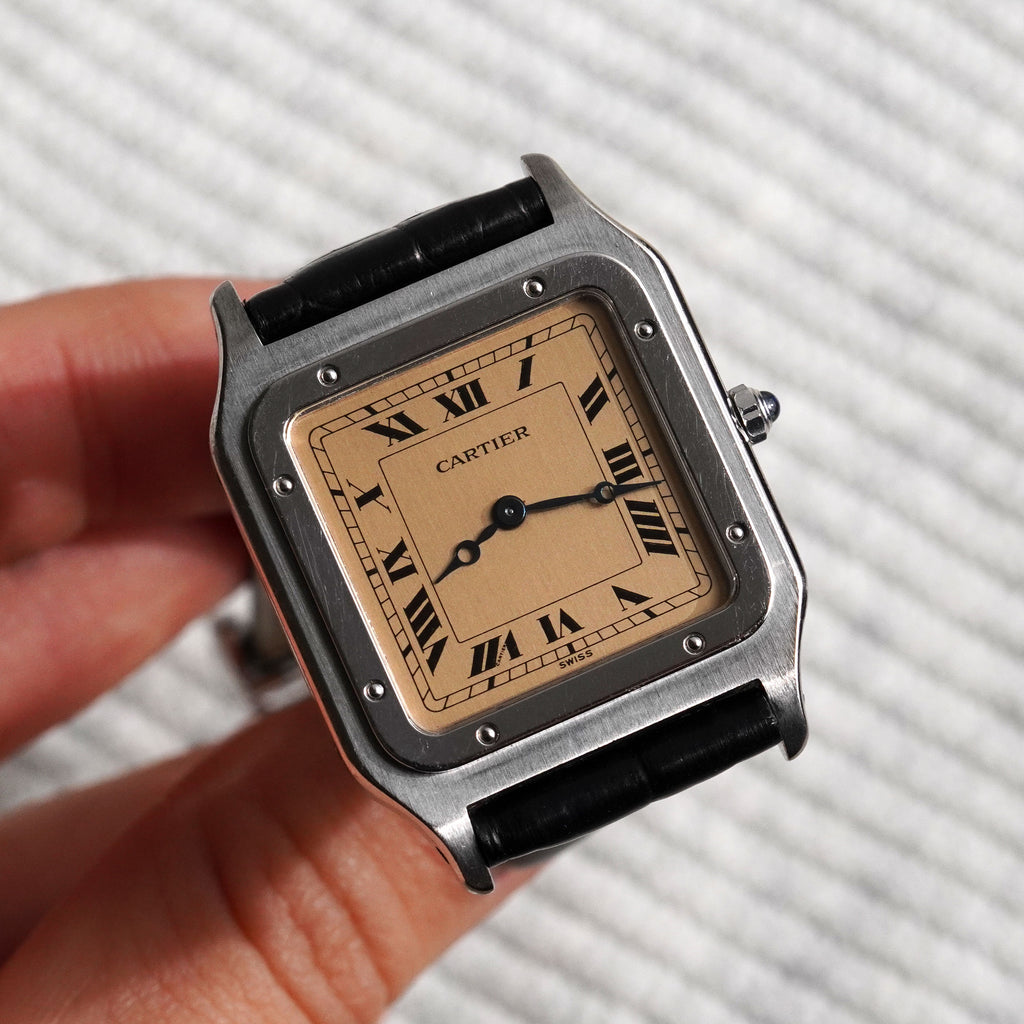 Cartier Santos Dumont 90th Anniversary Limited Edition, Salmon Dial, Ref. 1575 1, Platinum