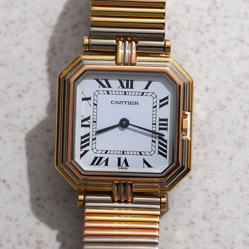 Cartier Ceinture Trinity Bracelet Watch, Yellow, White and Rose Gold