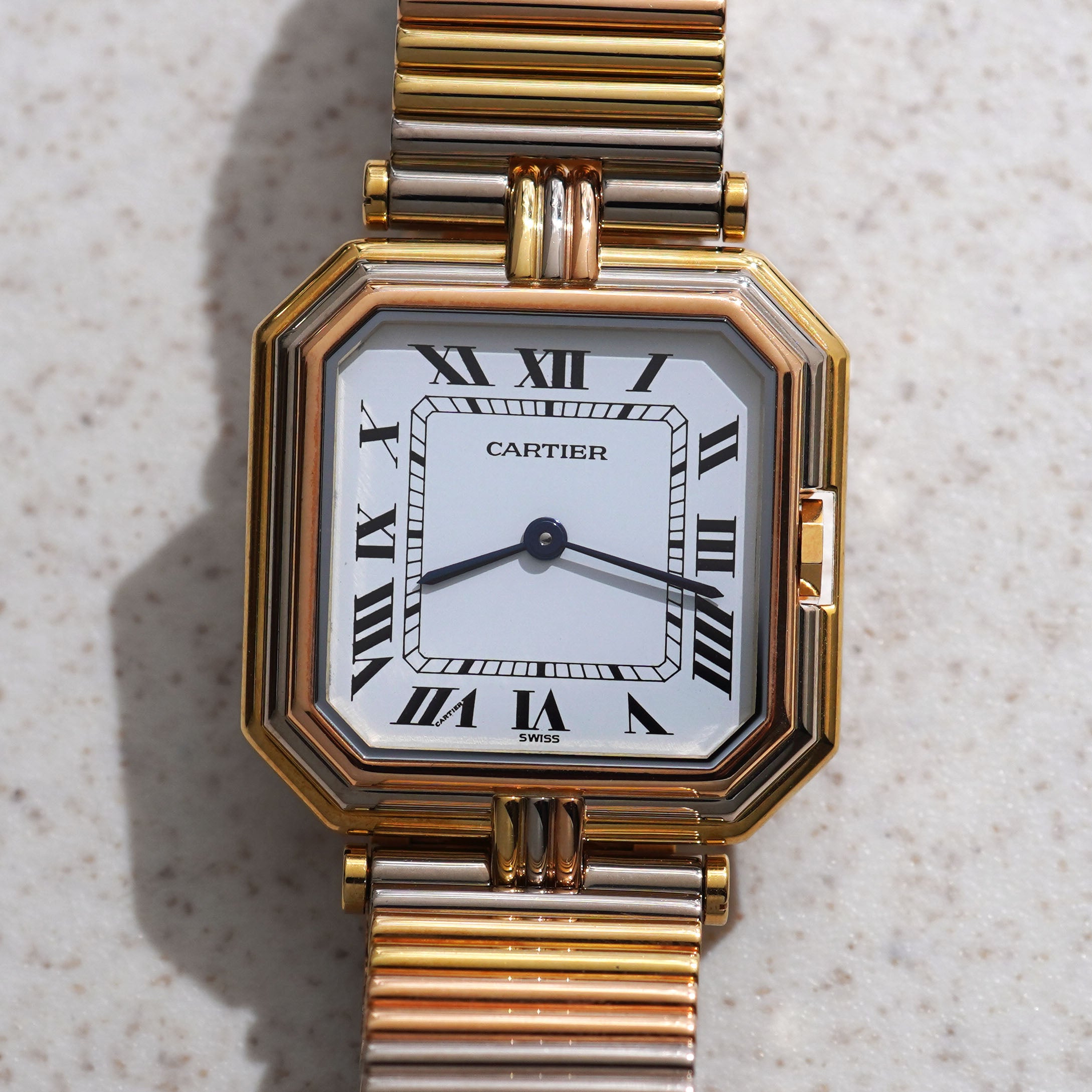 Cartier Ceinture Trinity Bracelet Watch, Yellow, White and Rose Gold