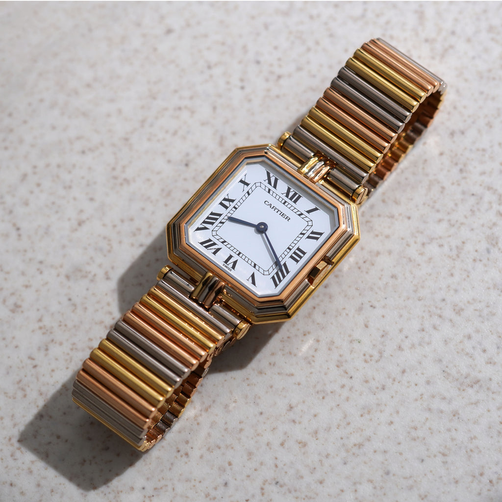 Cartier Ceinture Trinity Bracelet Watch, Yellow, White and Rose Gold