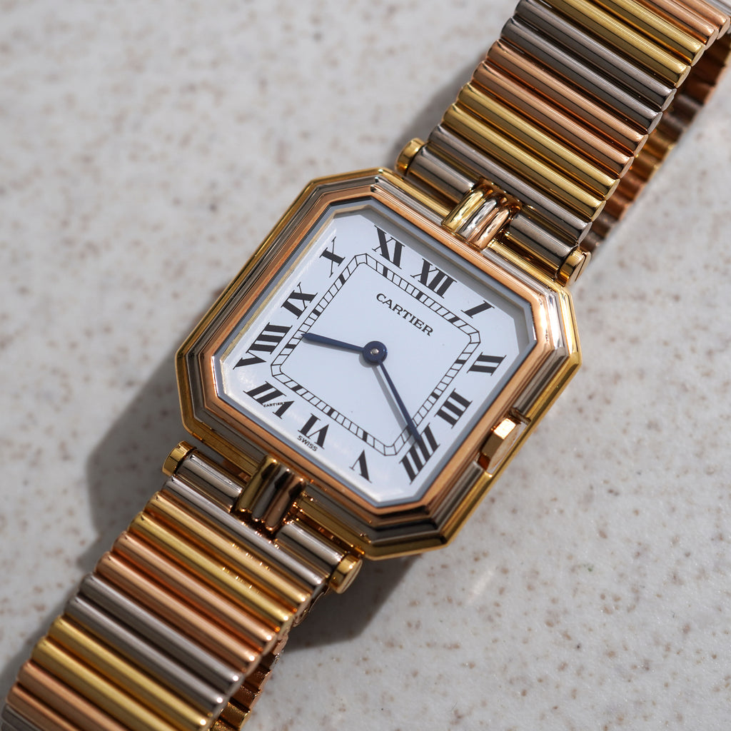 Cartier Ceinture Trinity Bracelet Watch, Yellow, White and Rose Gold