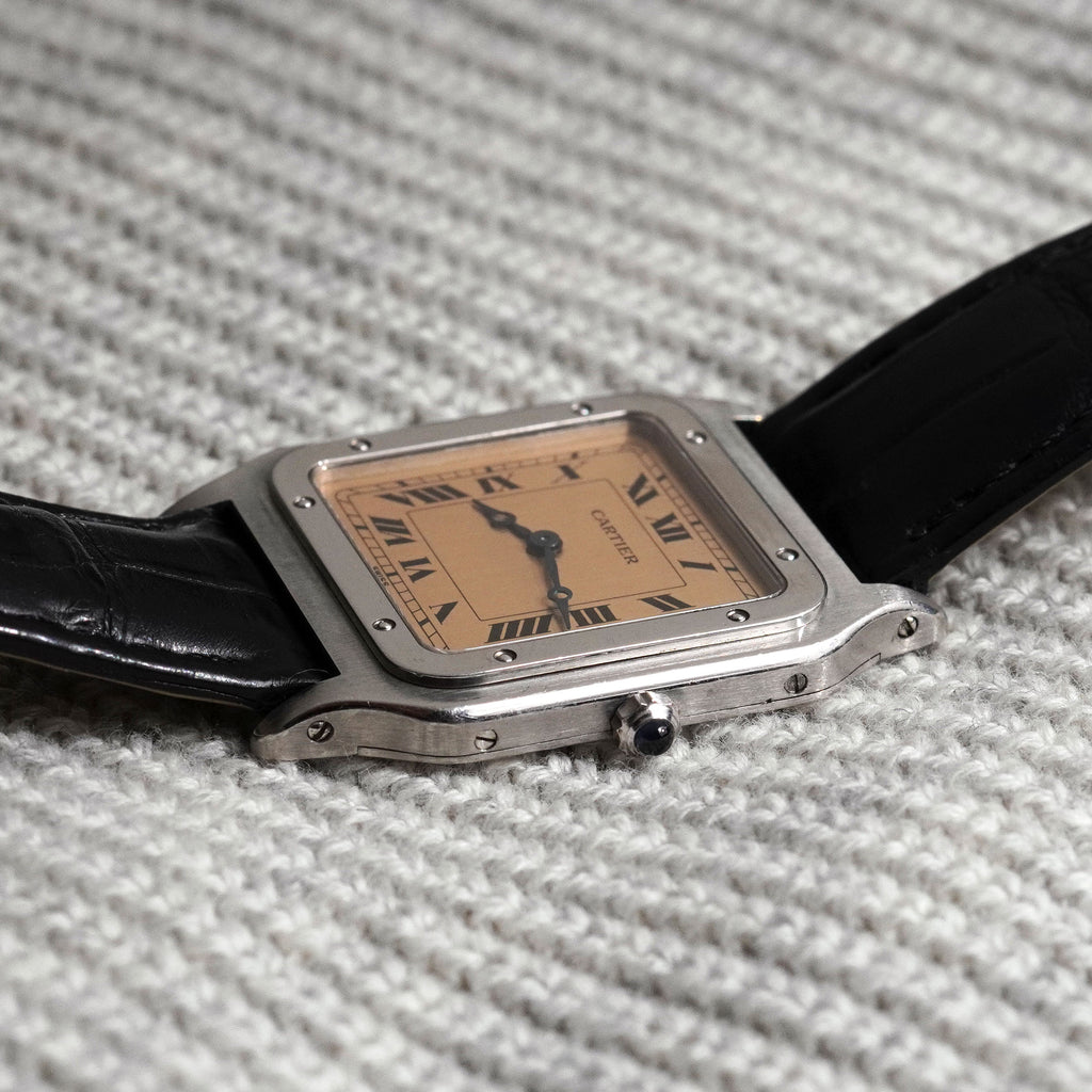 Cartier Santos Dumont 90th Anniversary Limited Edition, Salmon Dial, Ref. 1575 1, Platinum