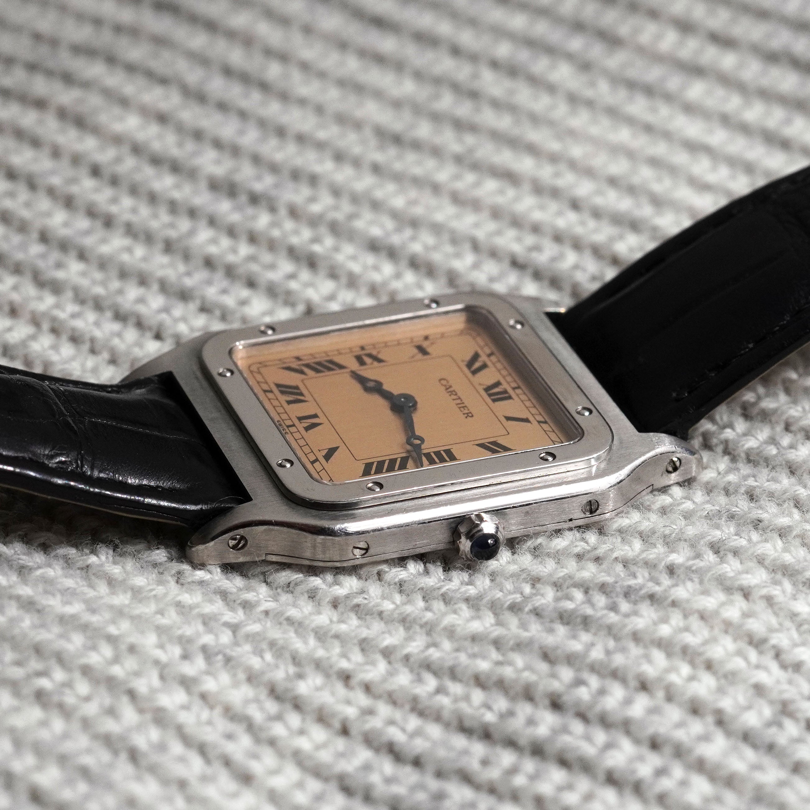 Cartier Santos Dumont 90th Anniversary Limited Edition, Salmon Dial, Ref. 1575 1, Platinum