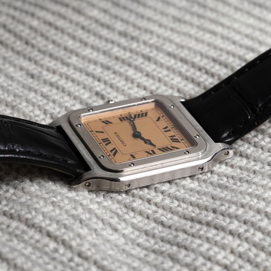 Cartier Santos Dumont 90th Anniversary Limited Edition, Salmon Dial, Ref. 1575 1, Platinum