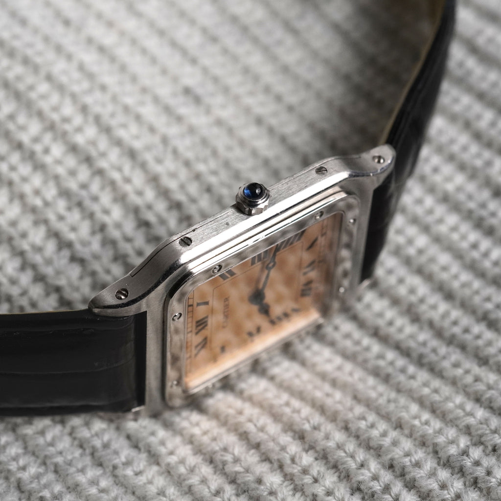 Cartier Santos Dumont 90th Anniversary Limited Edition, Salmon Dial, Ref. 1575 1, Platinum