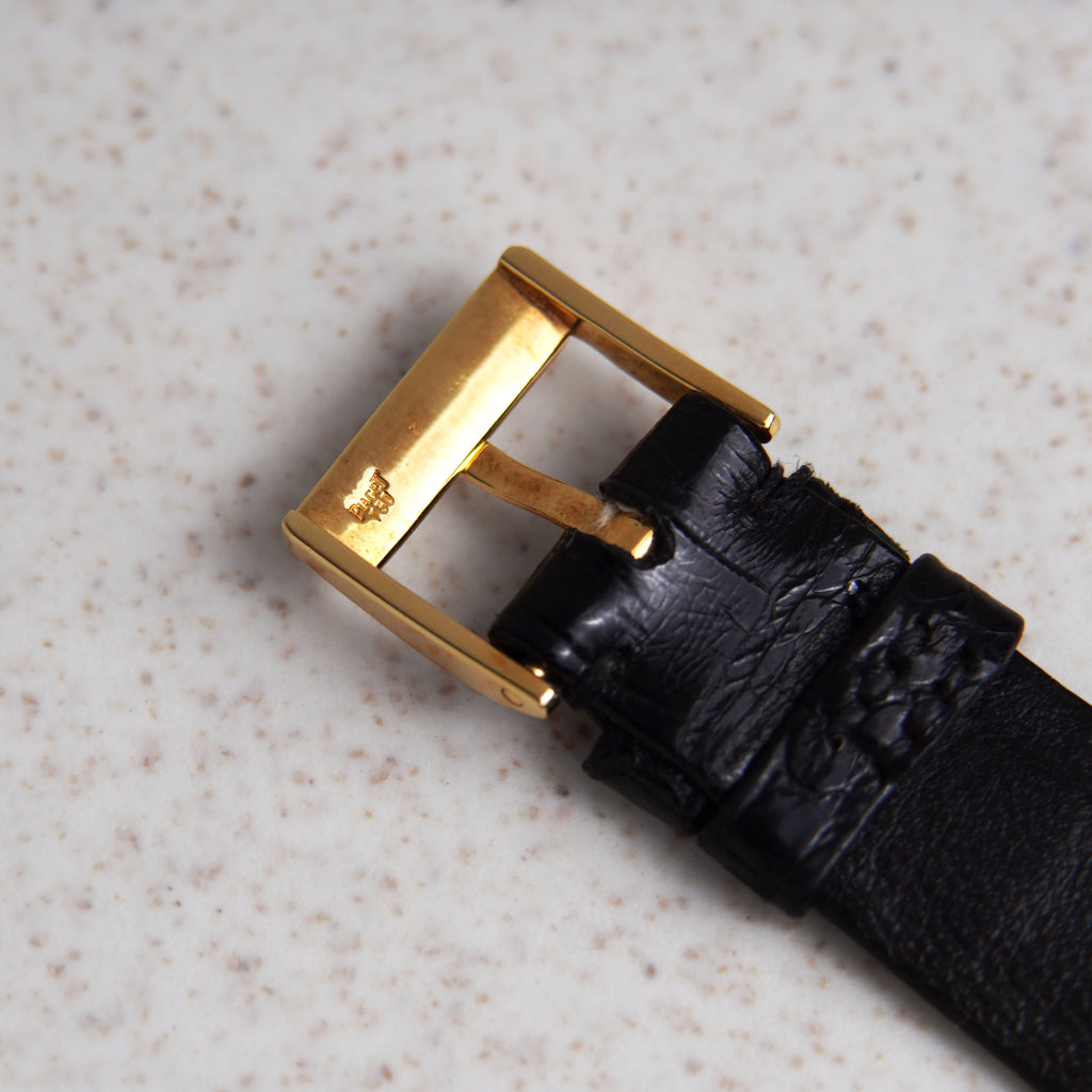 Piaget Dancer, Champagne Dial with Lapis Lazuli Hour Markers, Ref. 94023 N, Yellow Gold