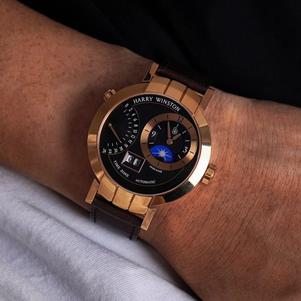 Harry Winston Premier Excenter Timezone, Ref. PRNATZ41, Rose Gold