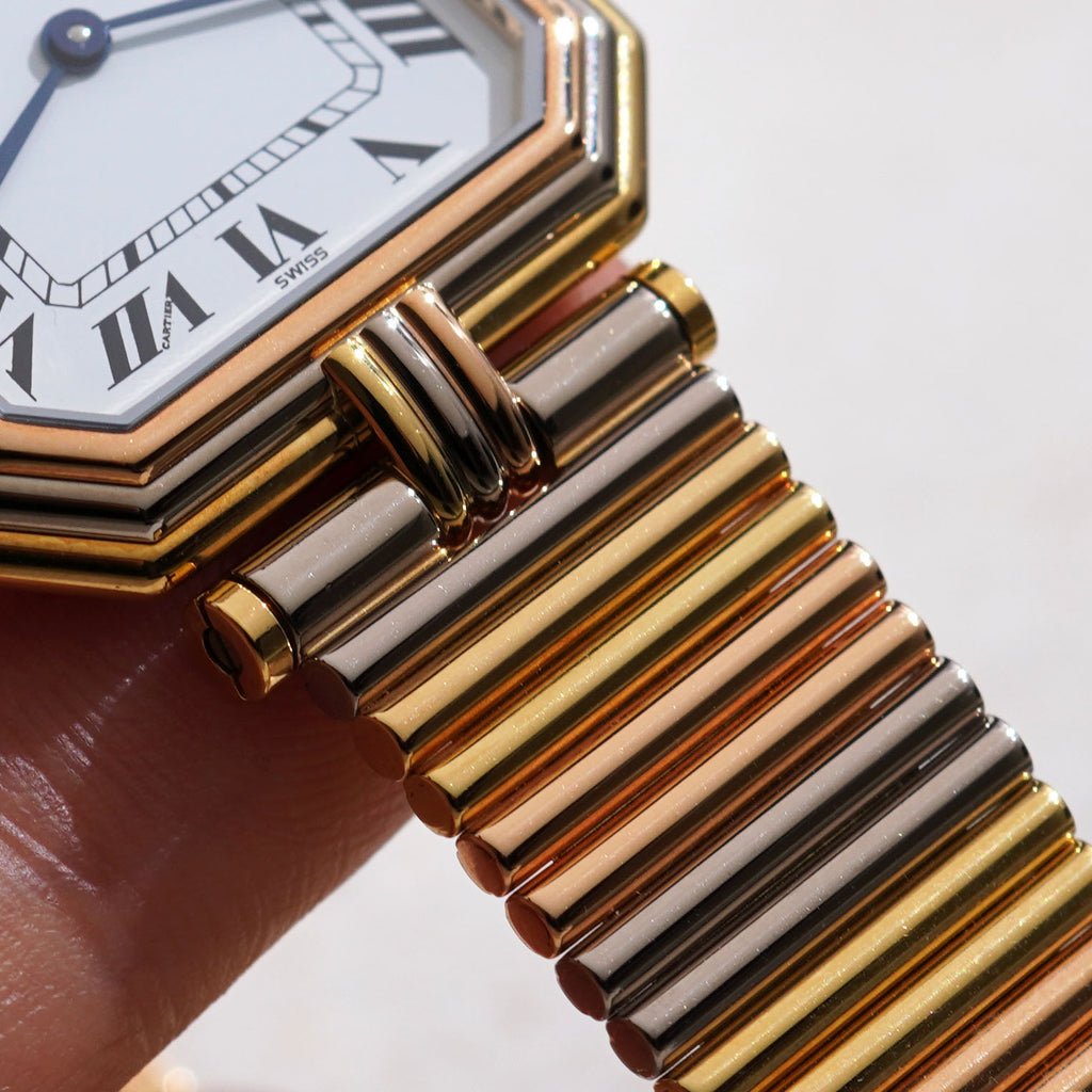 Cartier Ceinture Trinity Bracelet Watch, Yellow, White and Rose Gold