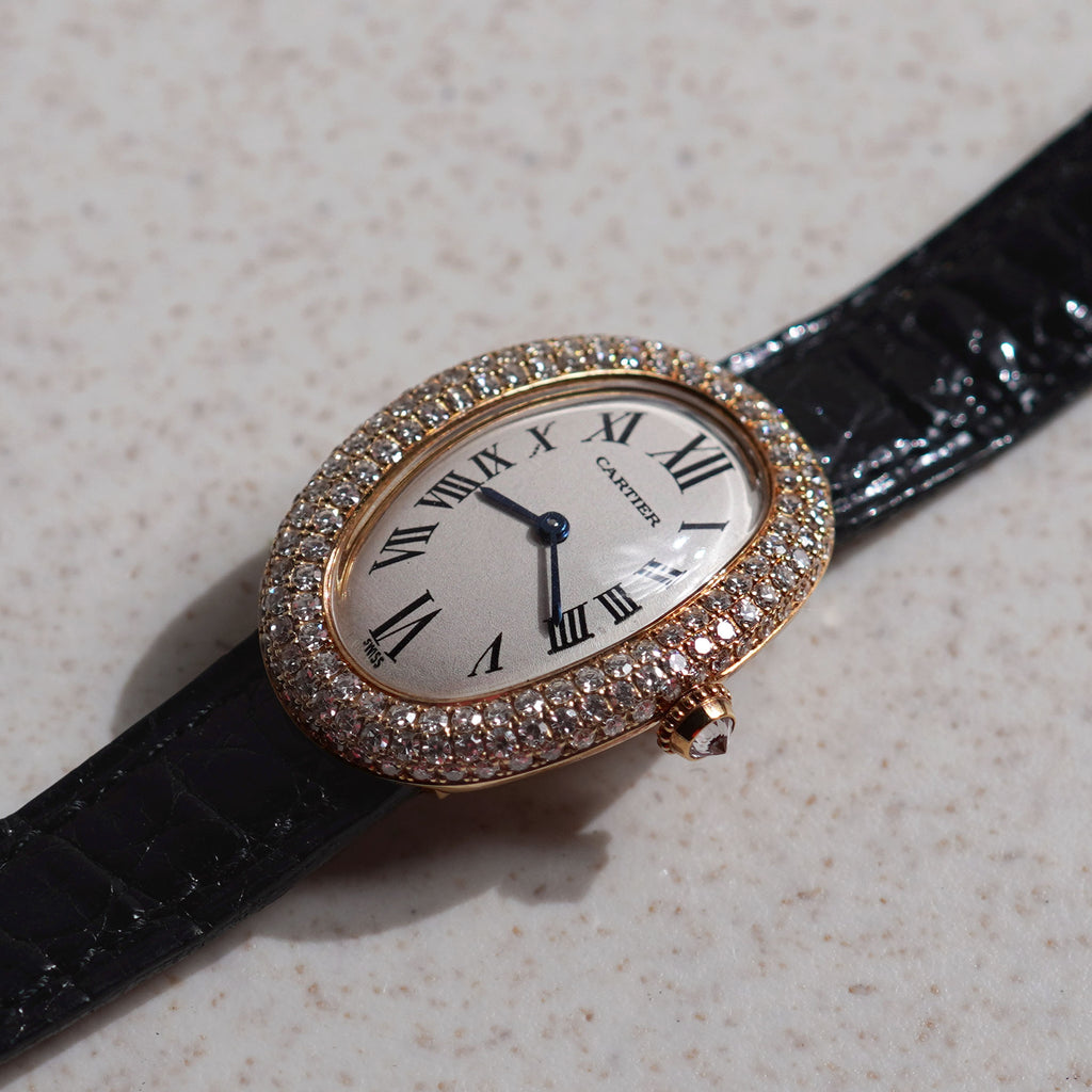 Cartier Diamond-set Baignoire, Ref. 1950, Yellow Gold