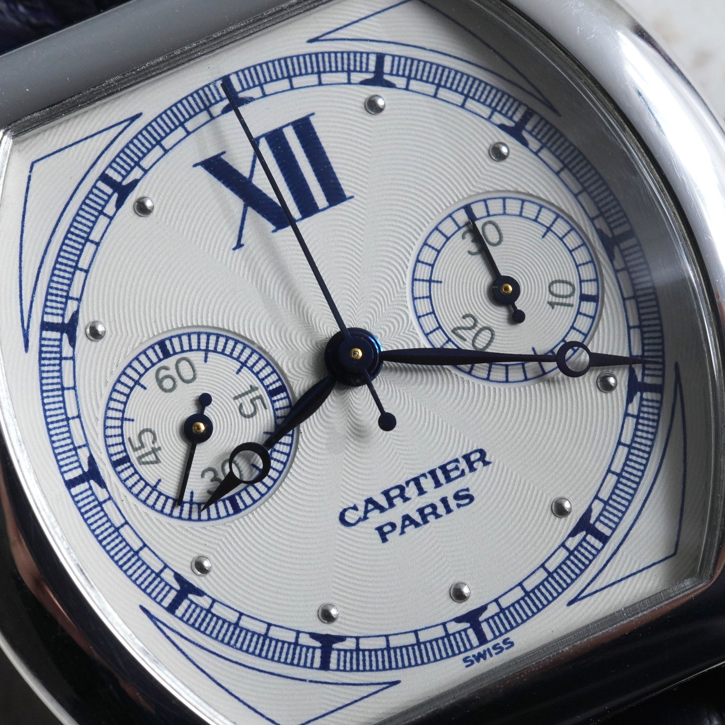 Cartier CPCP Tortue Monopoussoir, Ref. 2396, White Gold