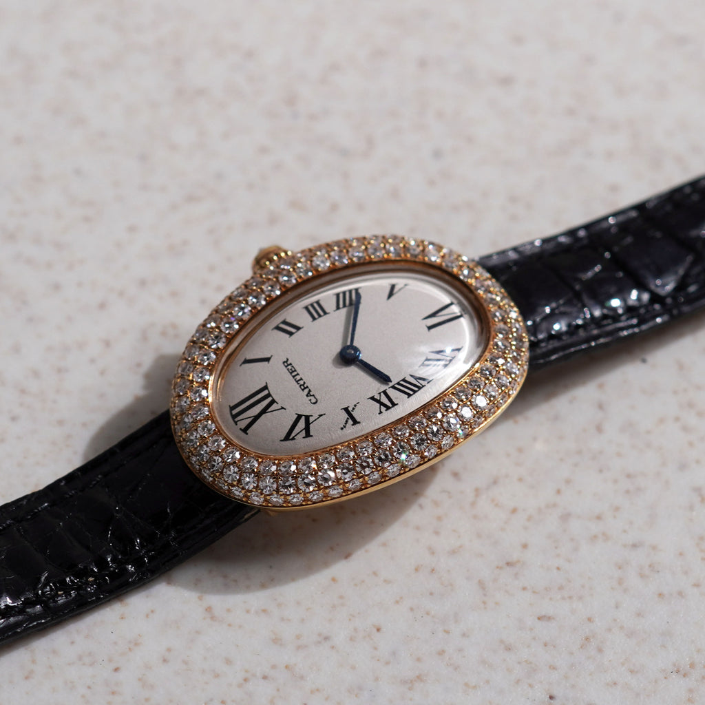 Cartier Diamond-set Baignoire, Ref. 1950, Yellow Gold