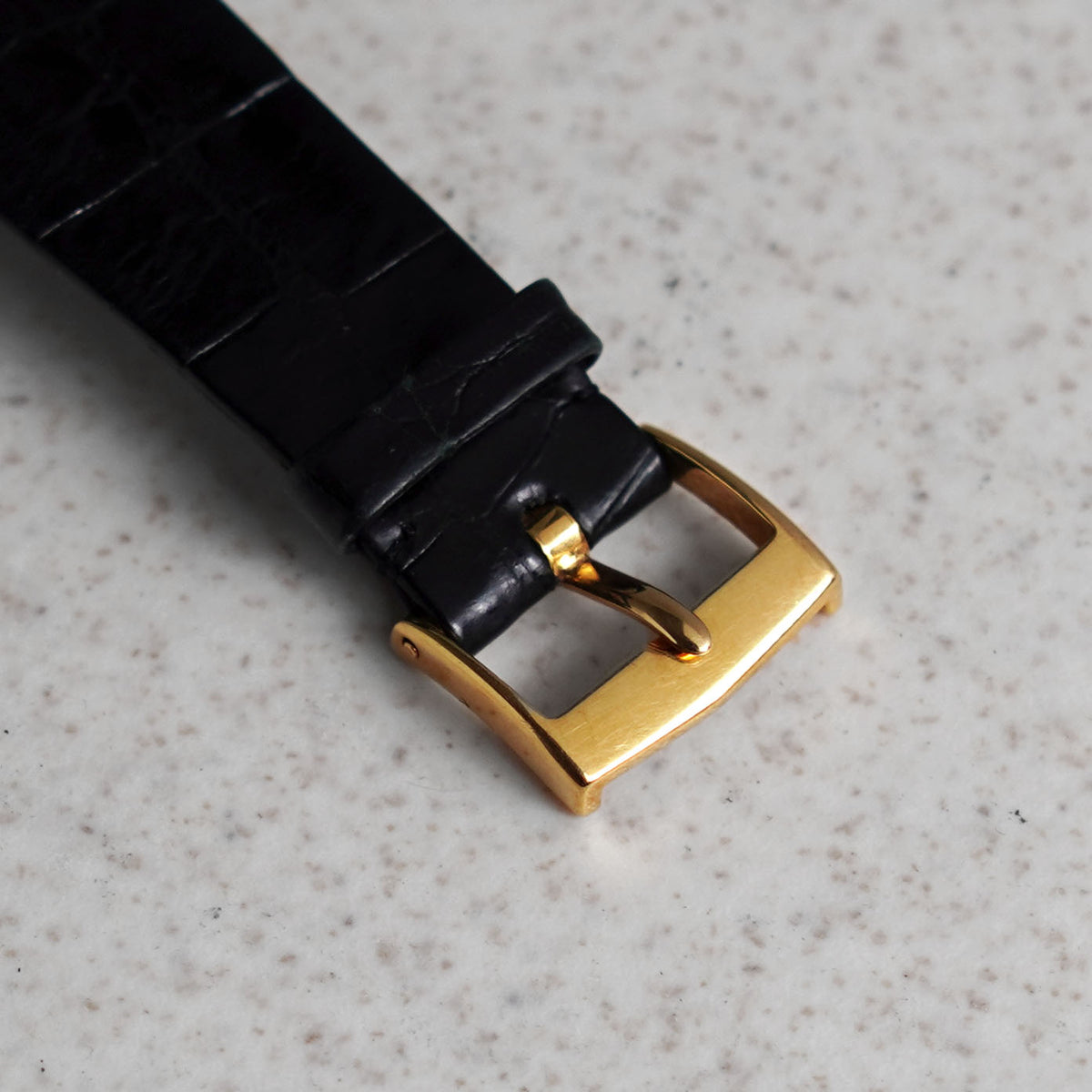 Patek Philippe Cushion-Shaped Watch, Blue Textured Dial, Ref. 3585, Yellow Gold