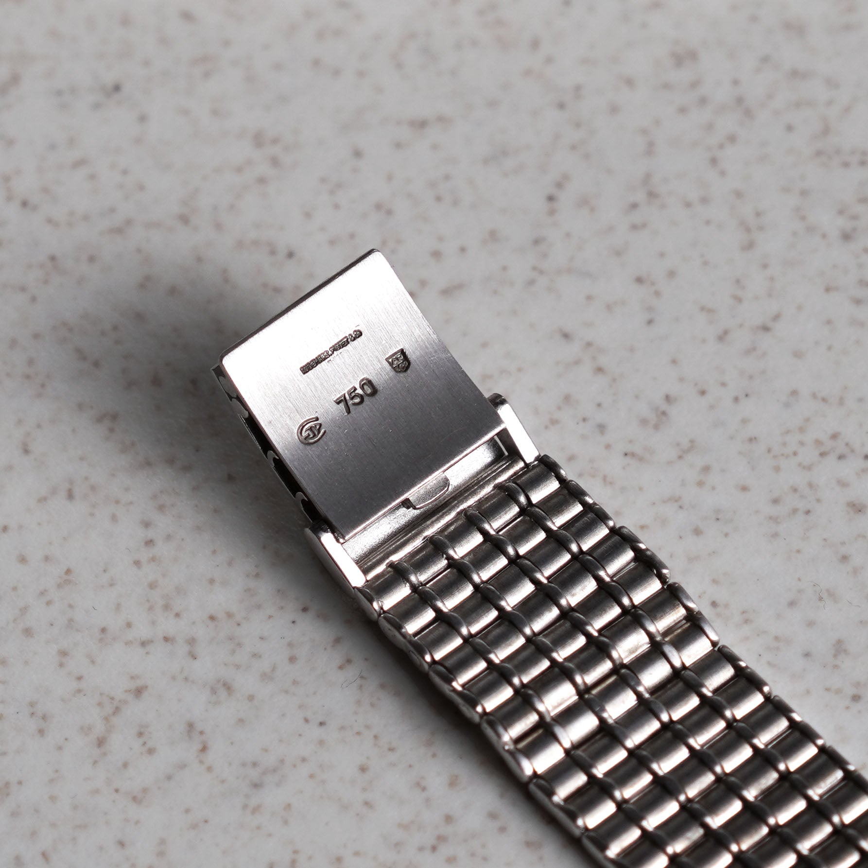 Audemars Piguet Oval-shaped Wristwatch, Diamond Dial, Bamboo Bracelet, White Gold