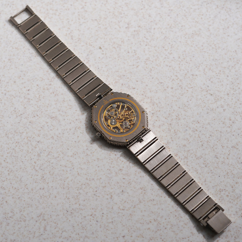 Credor Skeleton Bracelet Watch, Diamond dial and Baguette diamond bezel, Ref. K238-5010, White Gold