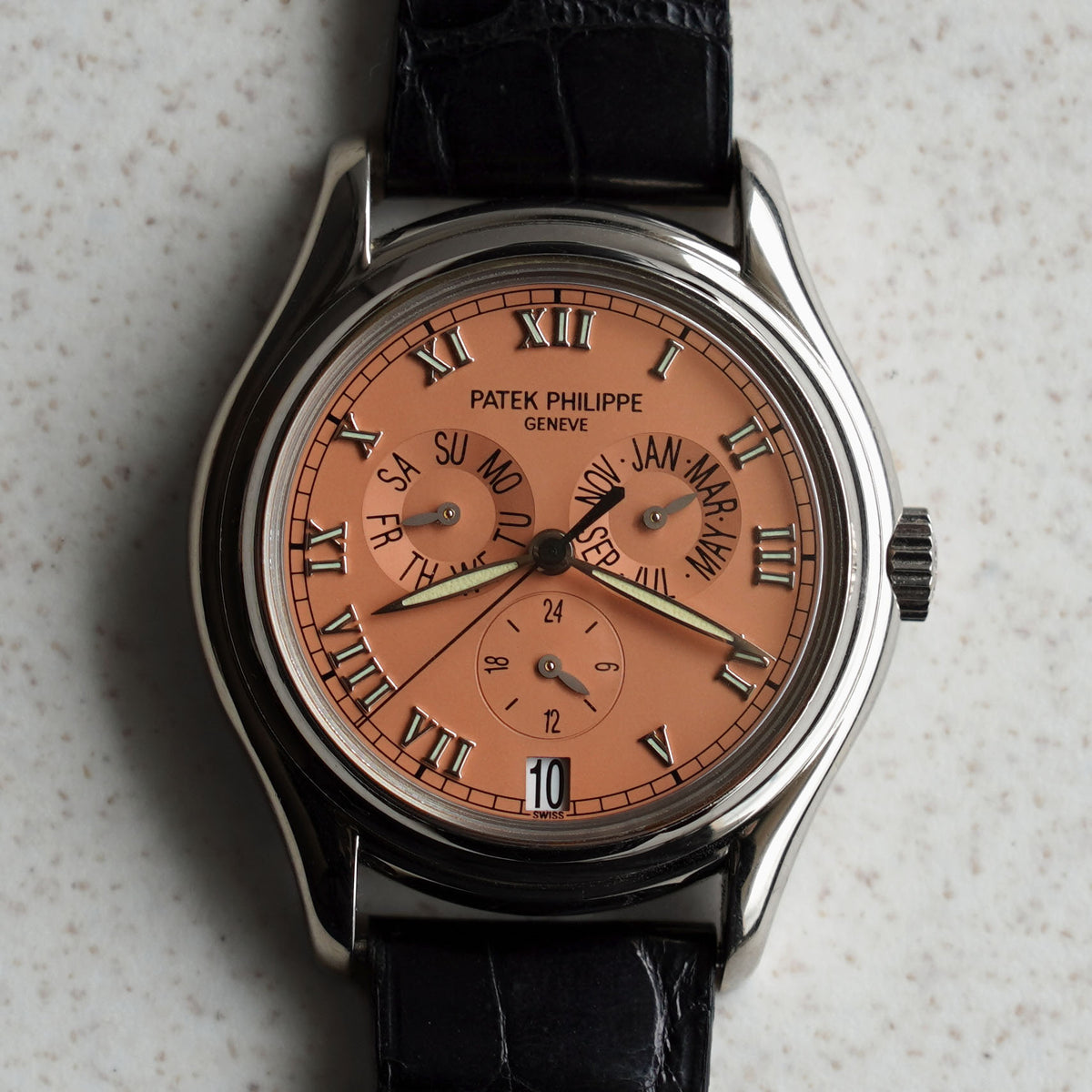 Patek Philippe Annual Calendar Salmon Dial, Ref. 5035G, White Gold